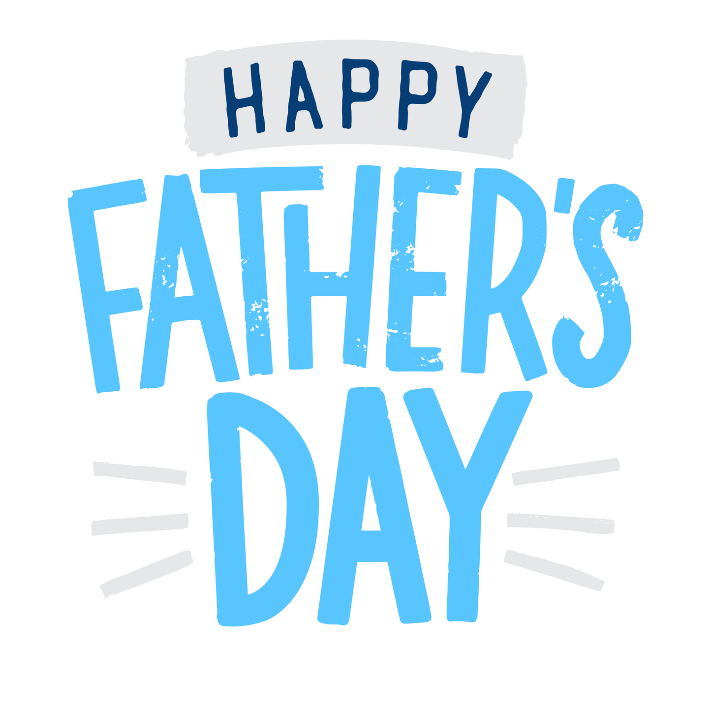 Happy Fathers Day Blue UV DTF