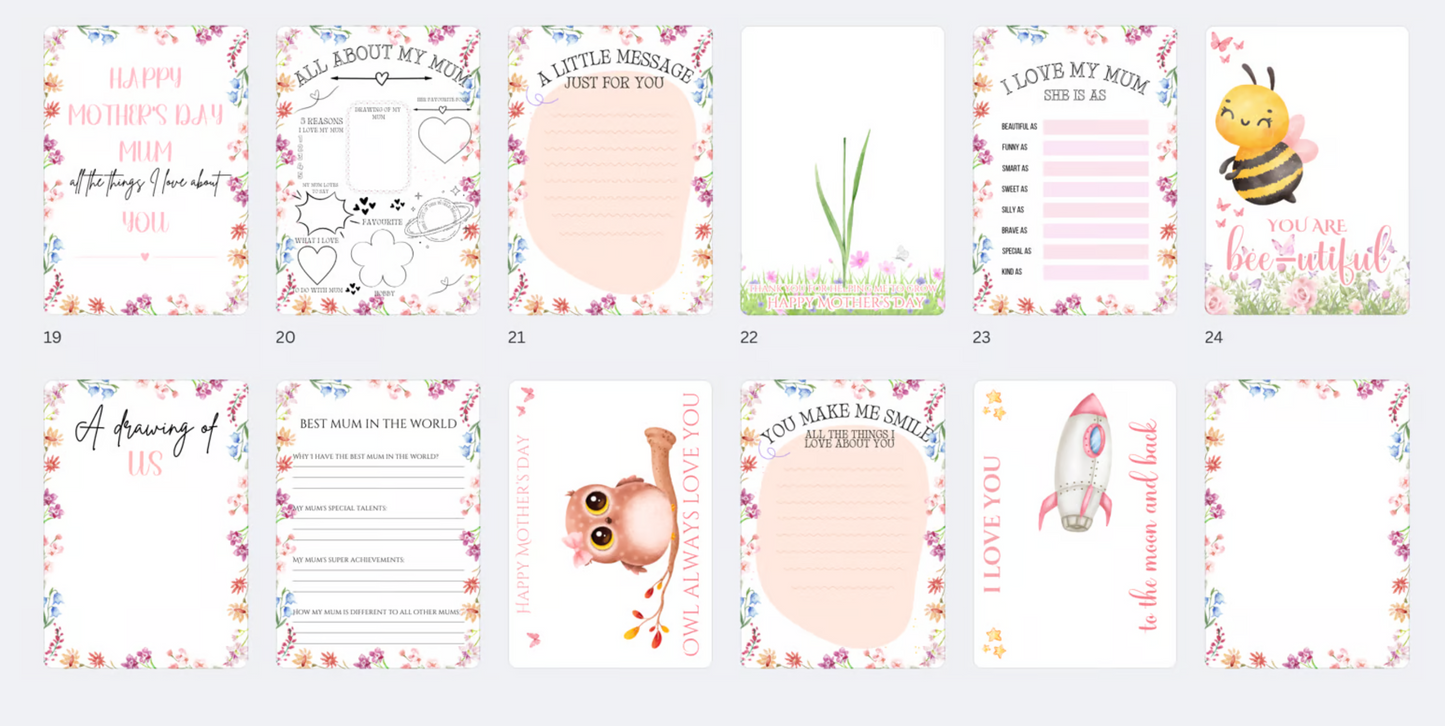 DIGITAL FILE - Mother's Day Activity Pack