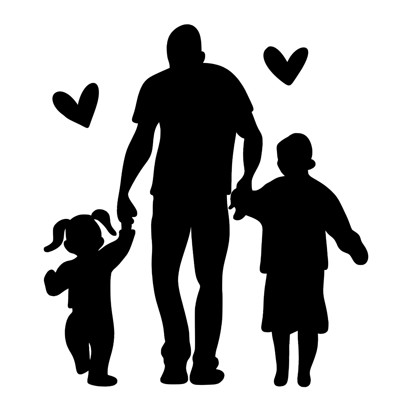 Silhouette Fathers Day Blue UV DTF