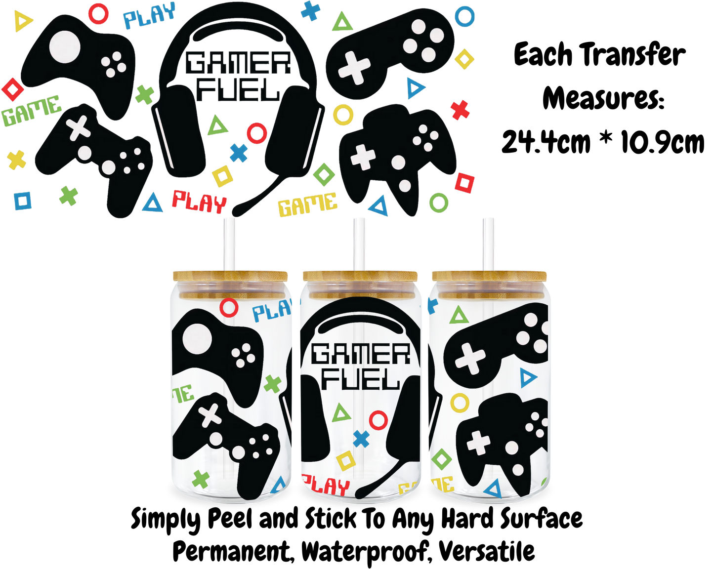 Gamer Fuel - 16oz UV DTF Transfer