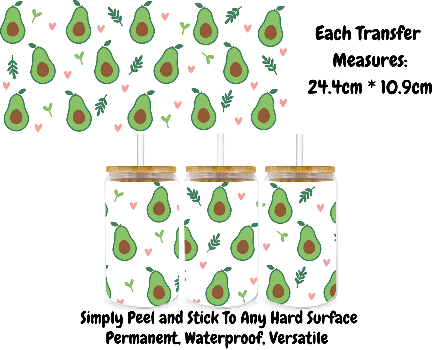 Avacados - 16oz UV DTF Transfer
