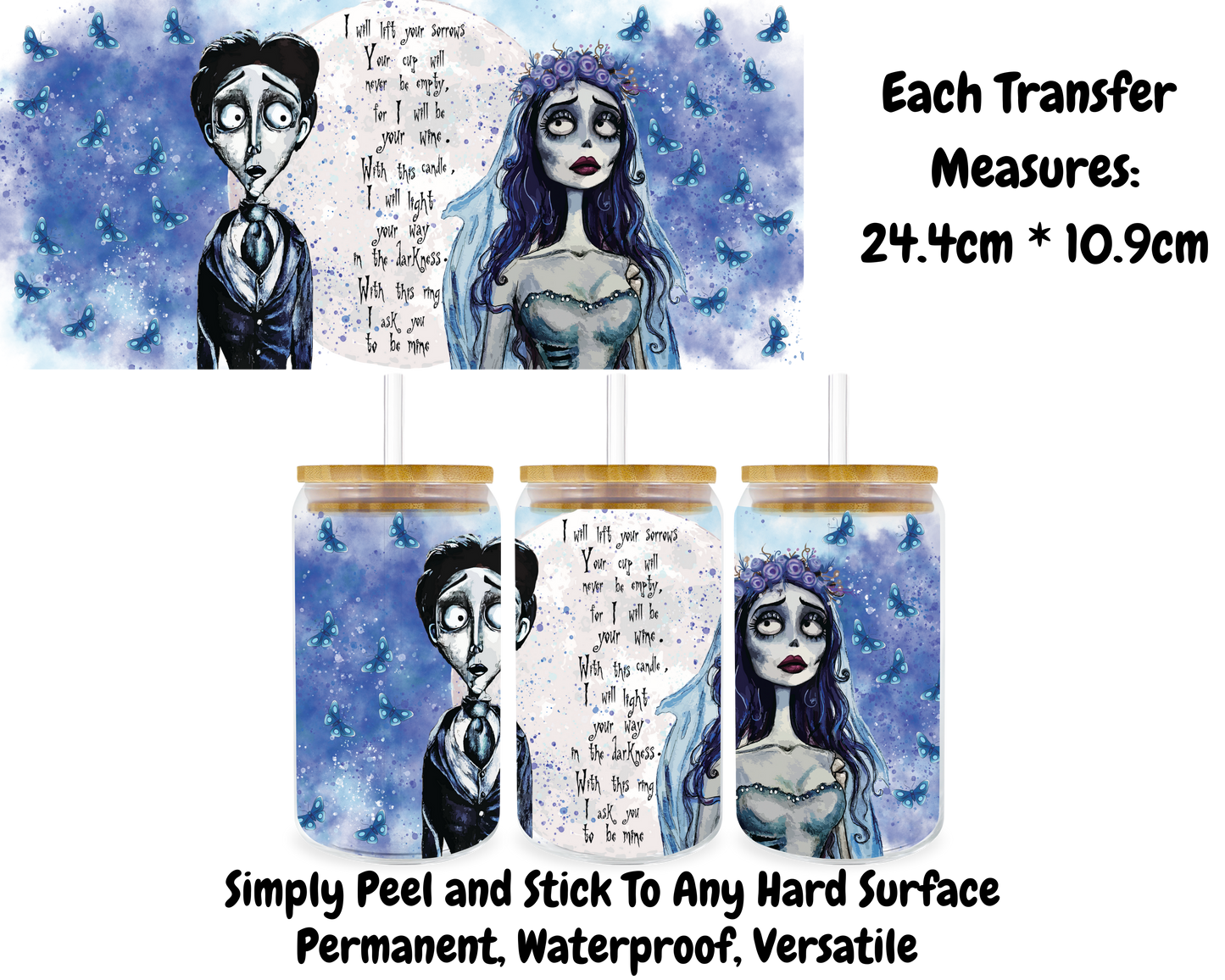 Skeleton Vows - 16oz UV DTF Transfer