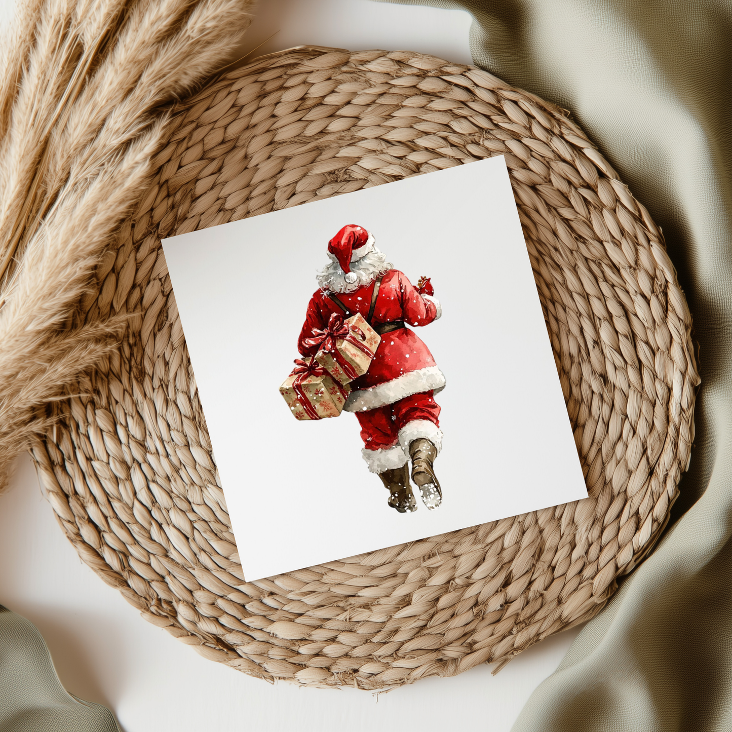 Santa Walking UVDTF Transfer