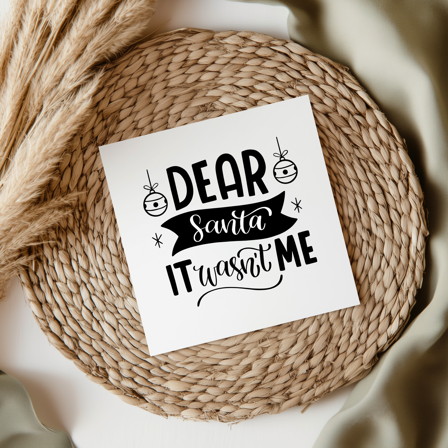 Dear Santa It Wasn't Me UVDTF Transfer