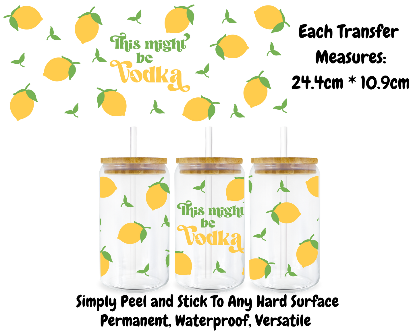 This Might Be Vodka - 16oz UV DTF Transfer