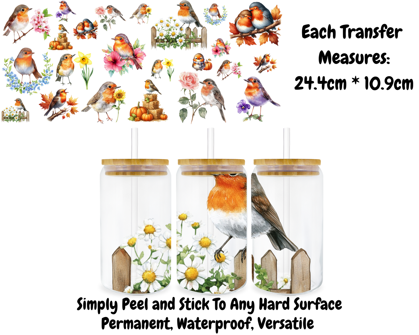 Robins - 16oz UV DTF Transfer