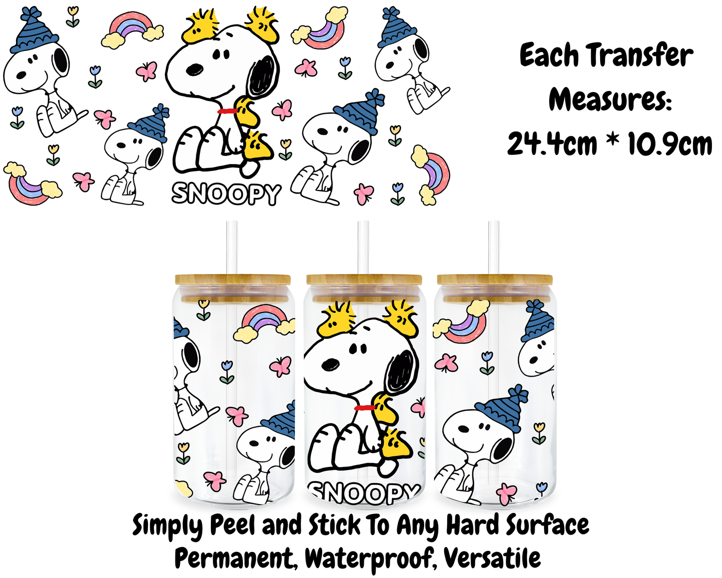 Snoopy - 16oz UVDTF Transfer