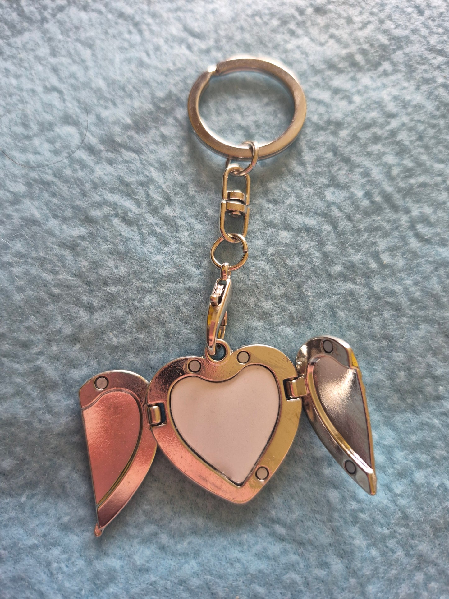 Metal Sublimation Heart/Wing Keychain