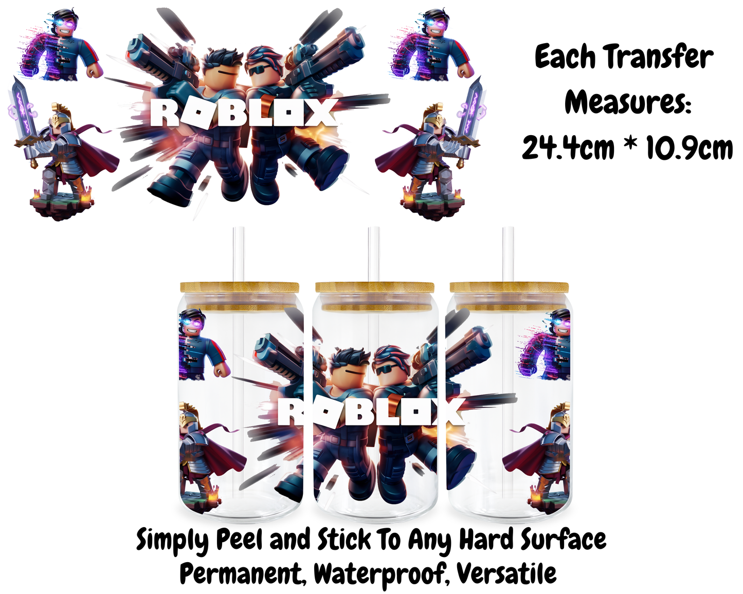 Roblox - 16oz UVDTF Transfer