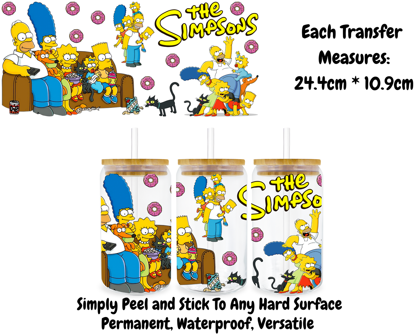The Simpsons - 16oz UVDTF Transfer