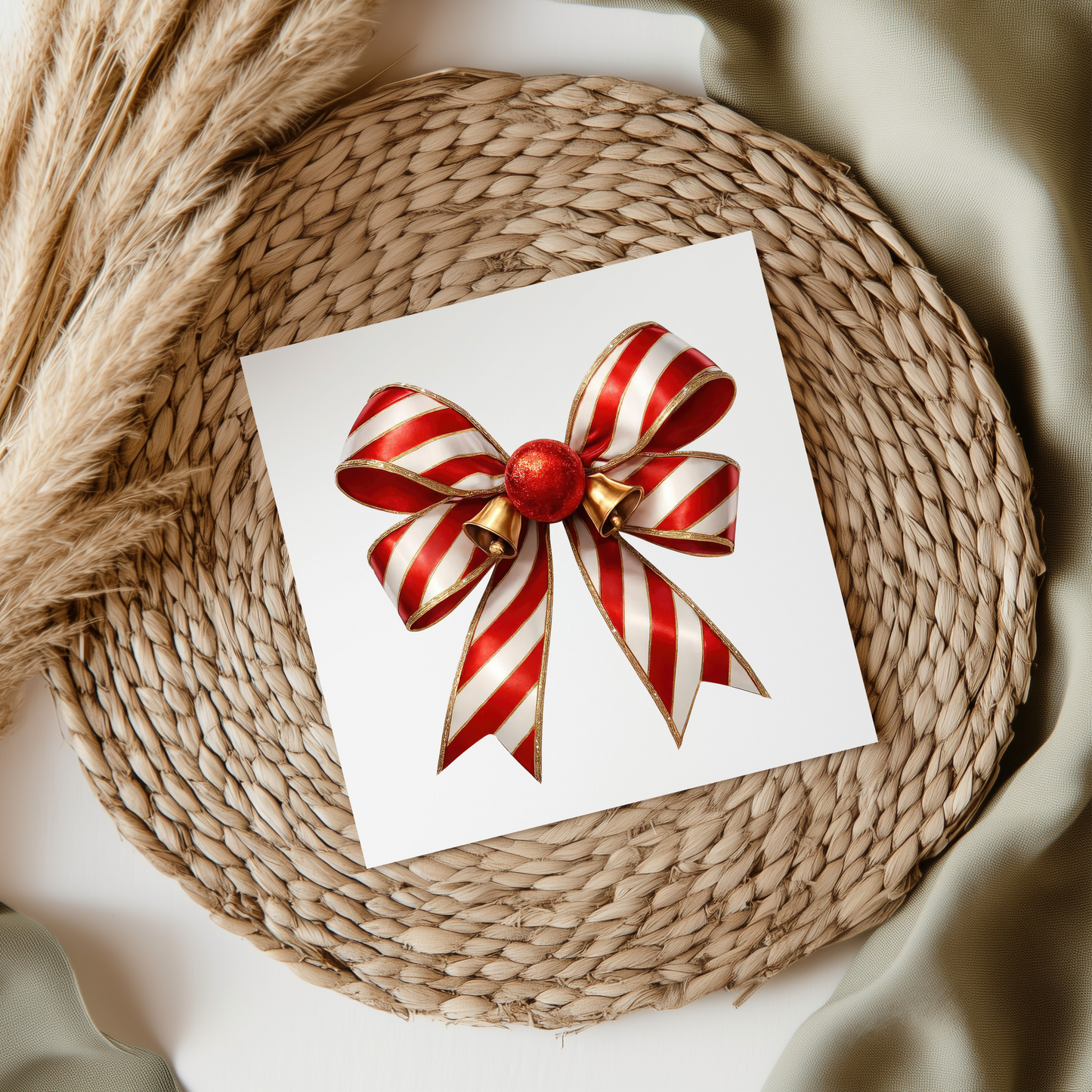 Christmas Bow Style 2 UVDTF Transfer