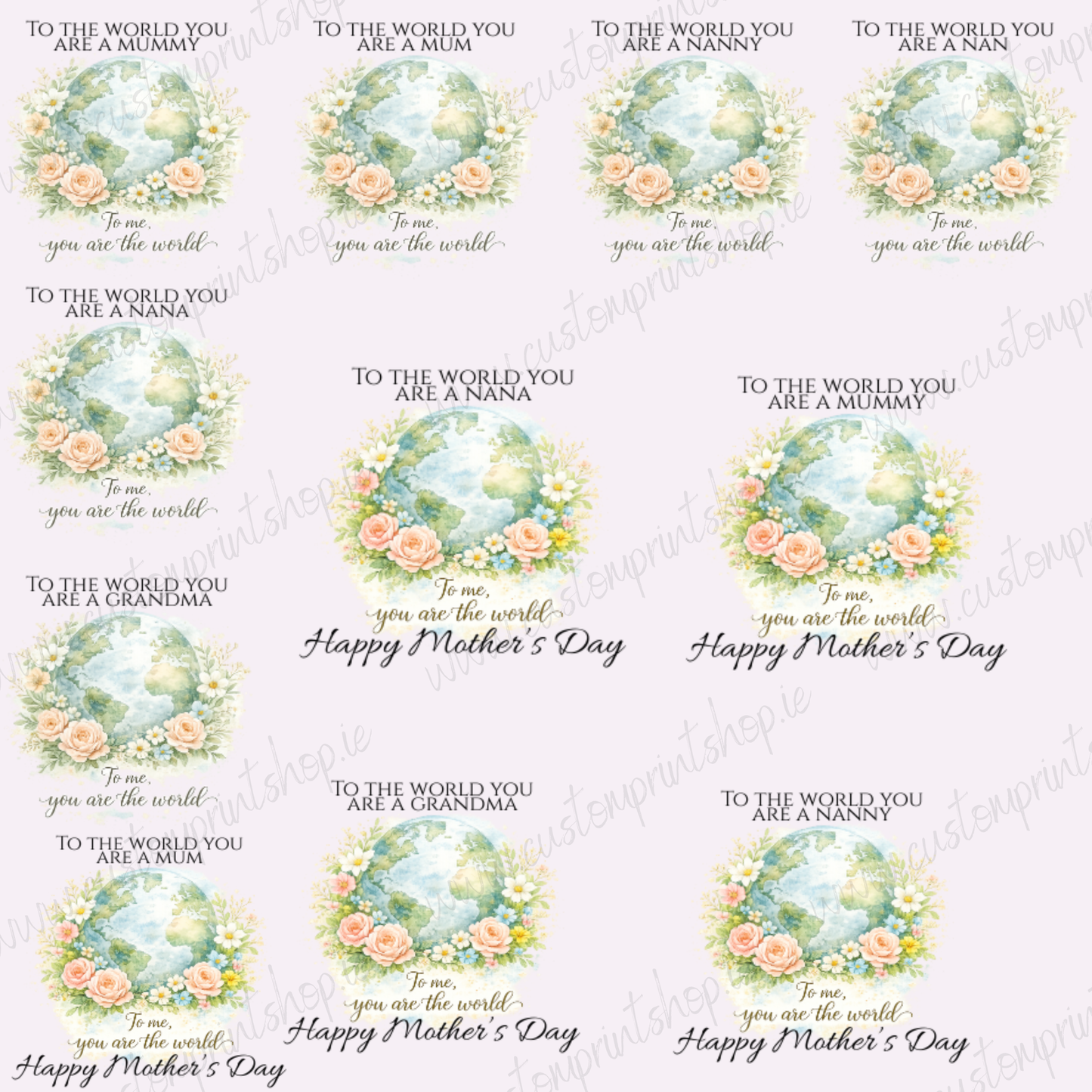 DIGITAL FILE - Bundle of 50 Mothers Day PNG's