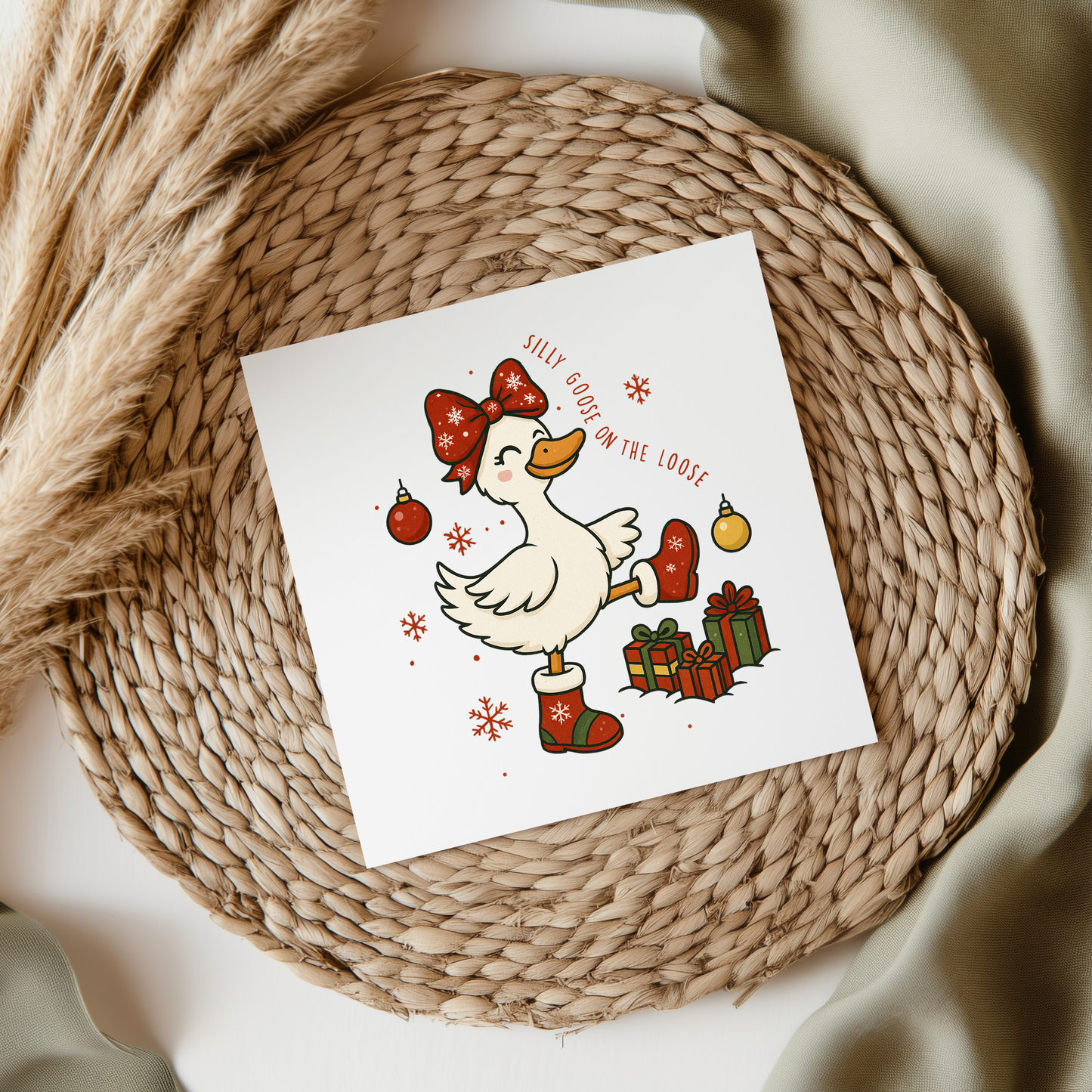 Christmas Silly Goose UVDTF Transfer