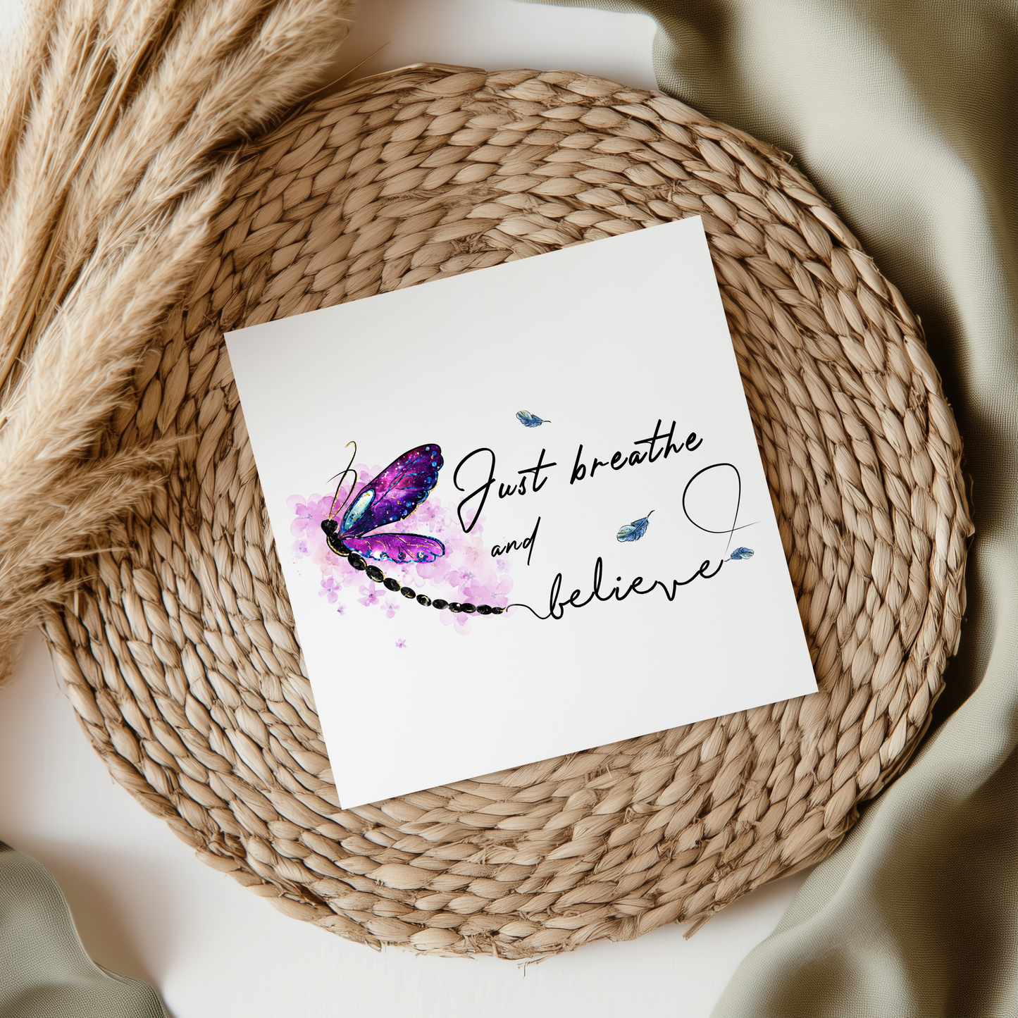 Dragonfly Just Breath & Believe UVDTF Transfer