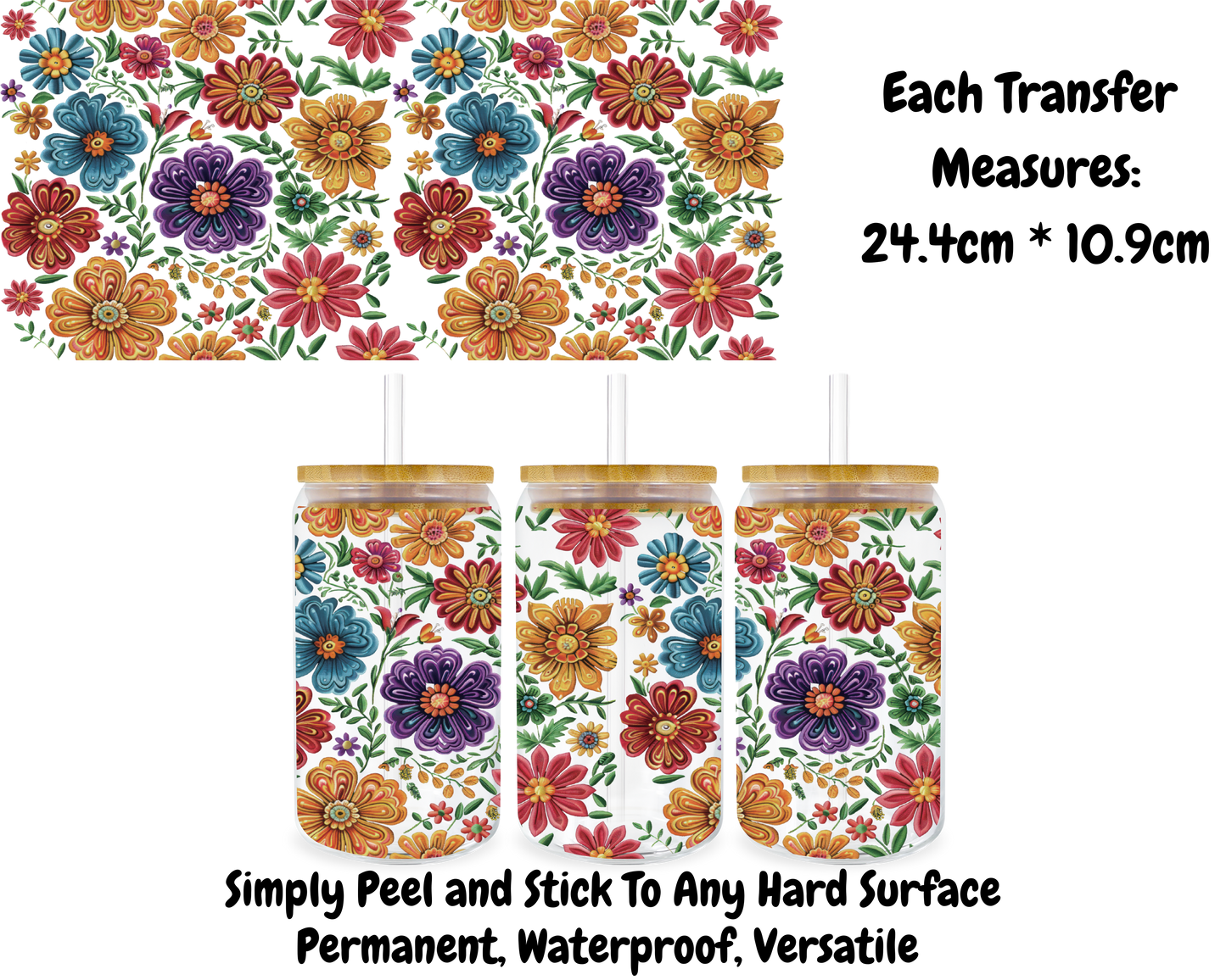 Flowers - 16oz UV DTF Transfer