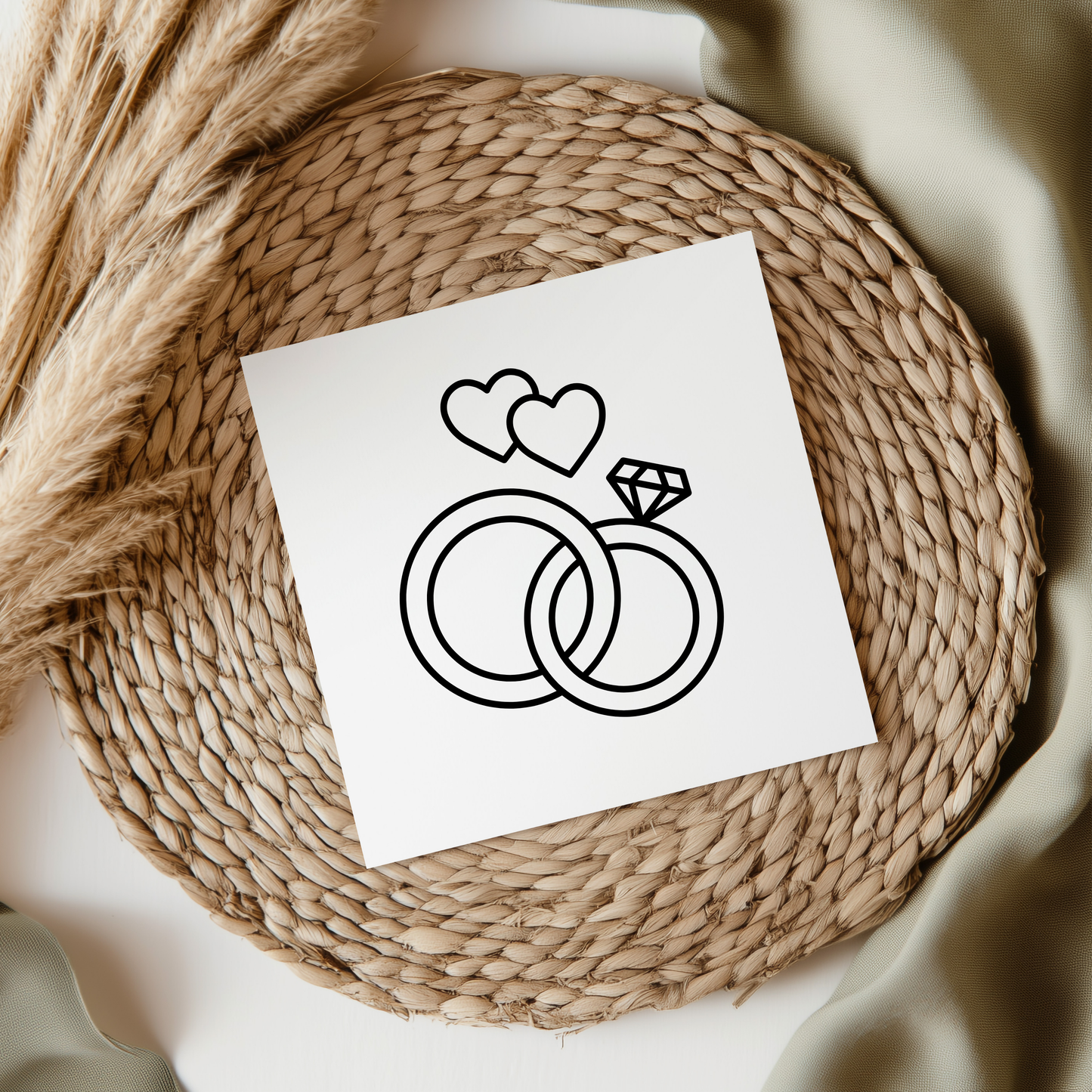 Rings With Heart UVDTF Transfer