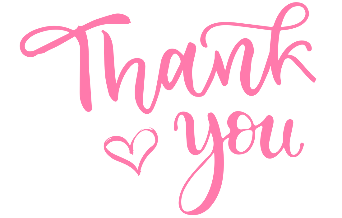 Thank You PINK -6cm UVDTF decal