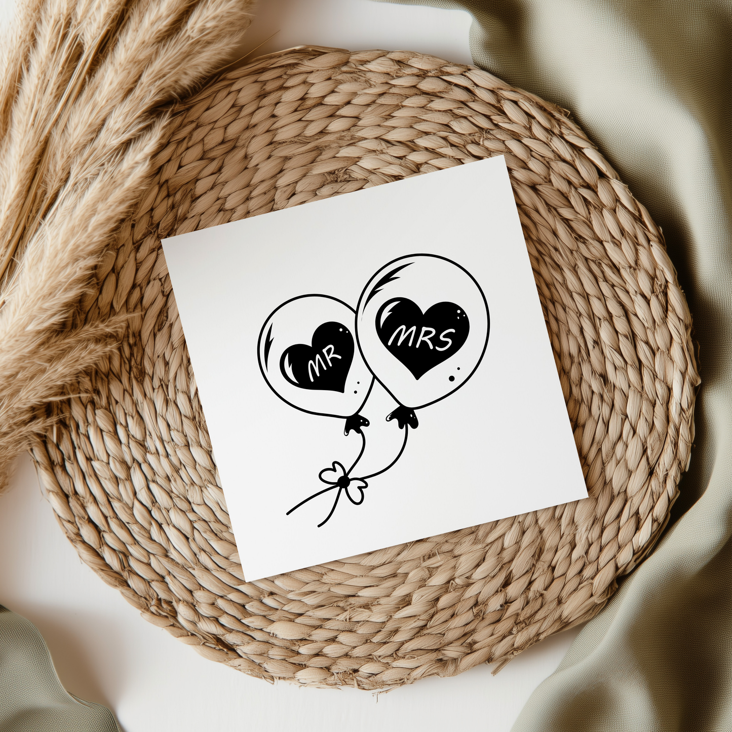 Mr & Mrs Balloons UVDTF Transfer