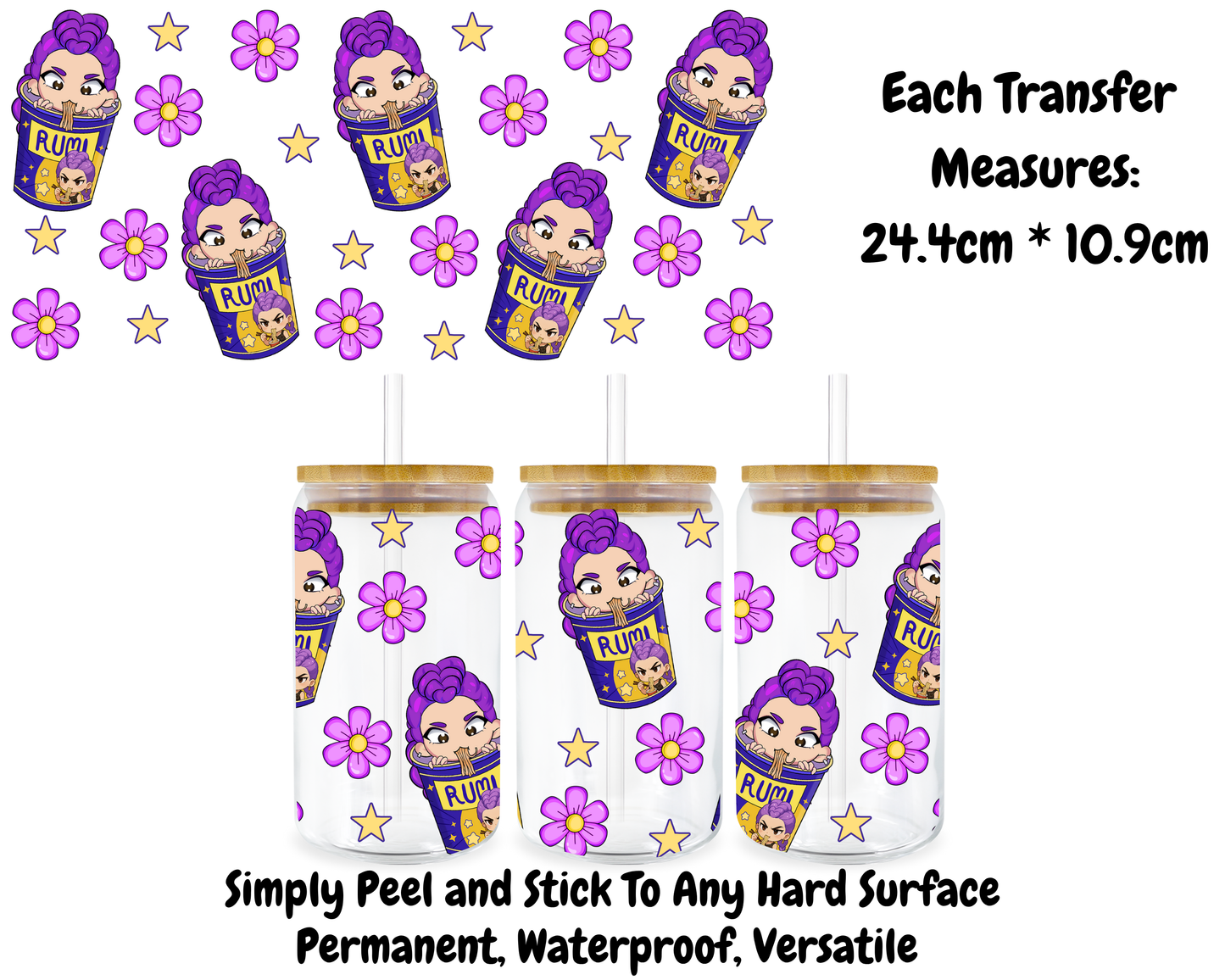 KPop Rumi Ramen - 16oz UV DTF Transfer