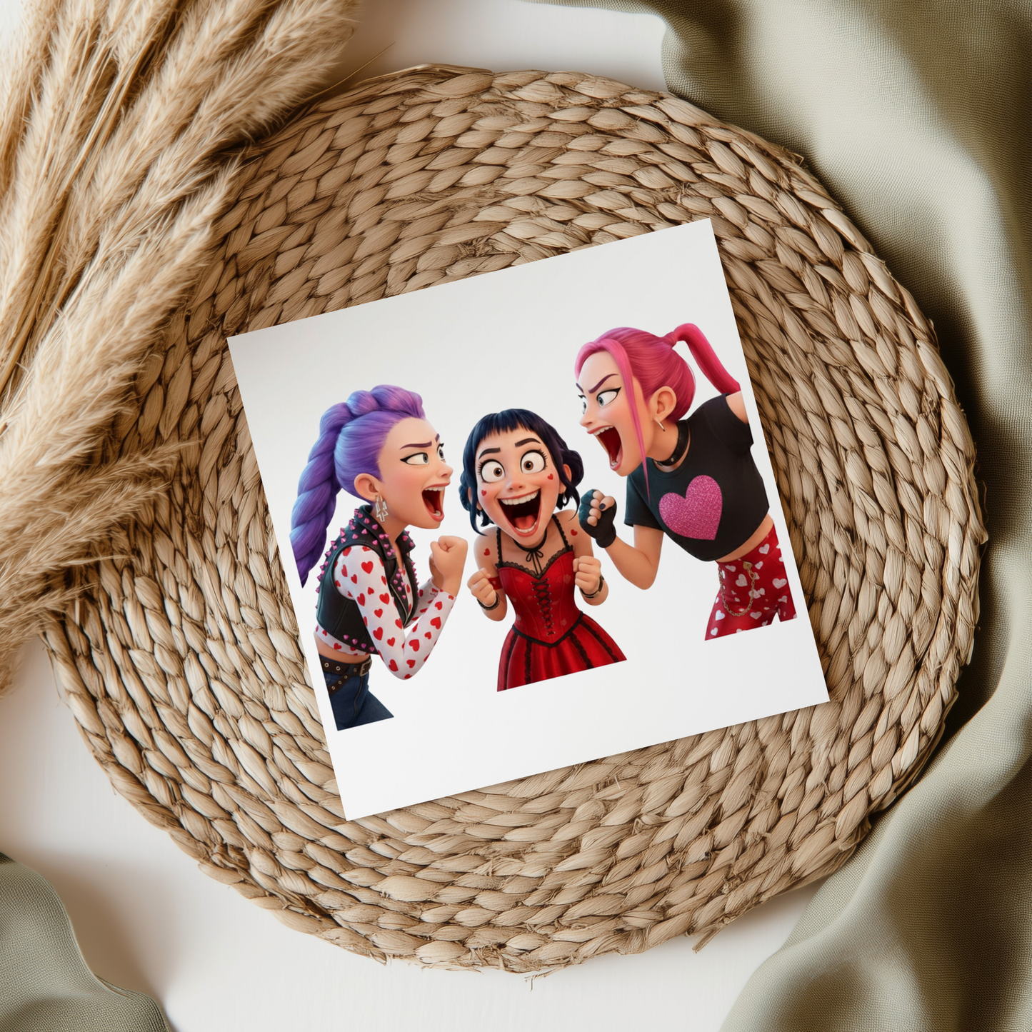 Kpop Heart Theme Huntrix UV DTF Decal