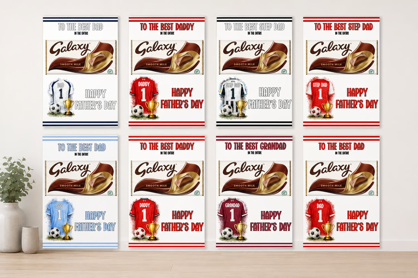 DIGITAL FILE - Fathers Day Football Galaxy Bar Boards