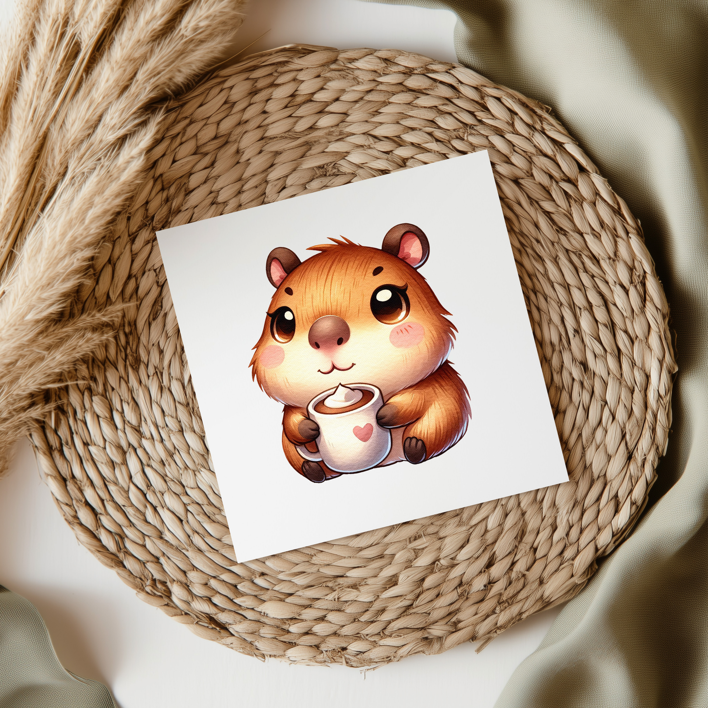 Hot Chocolate Capybara UVDTF Transfer