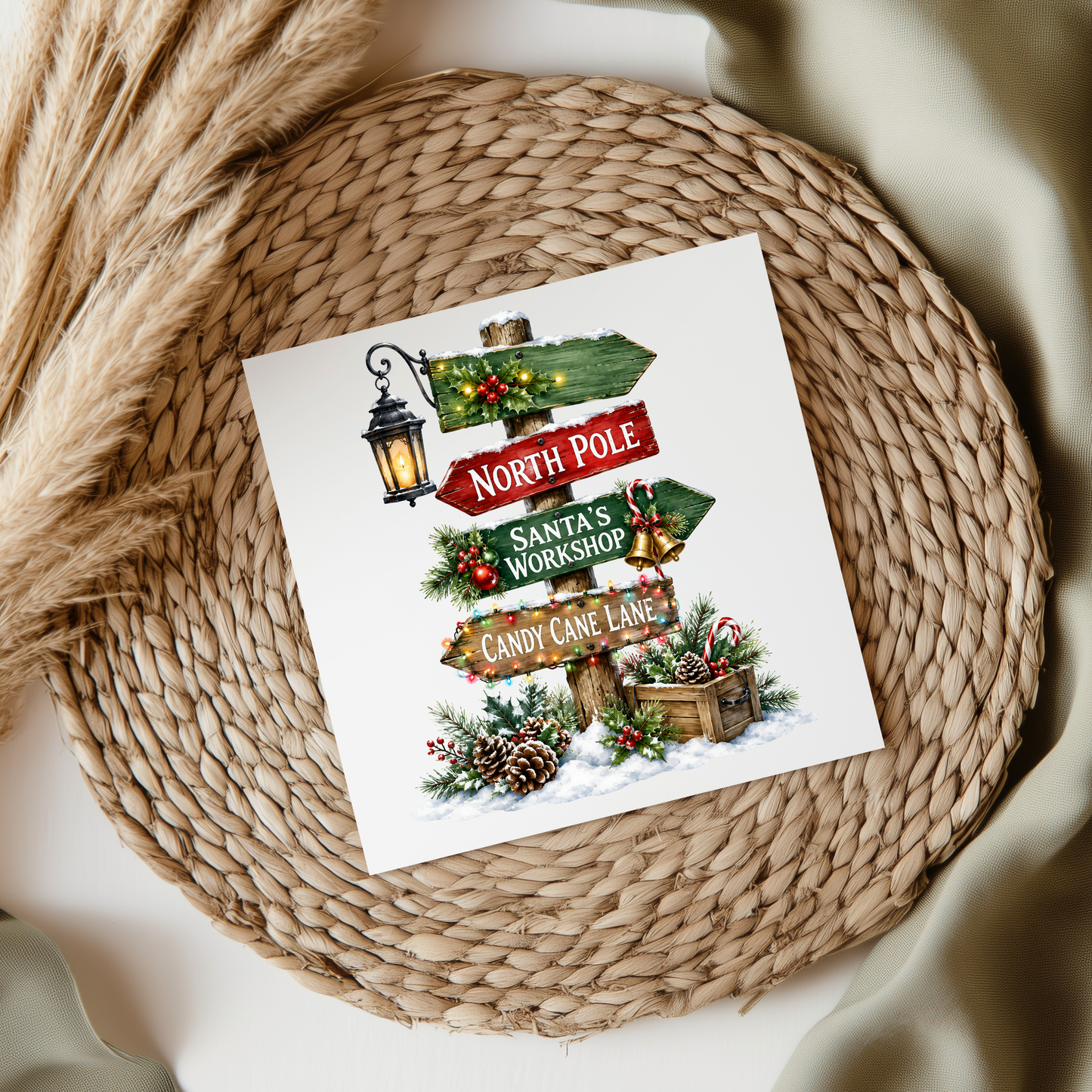 Christmas Signpost UVDTF Transfer