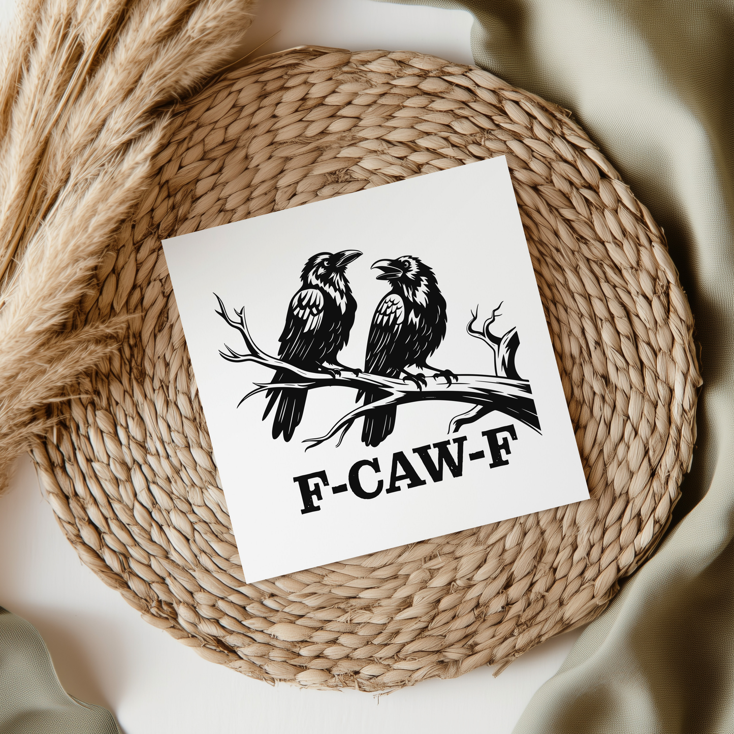 F-CAW-F (2 Birds) UV DTF Decal