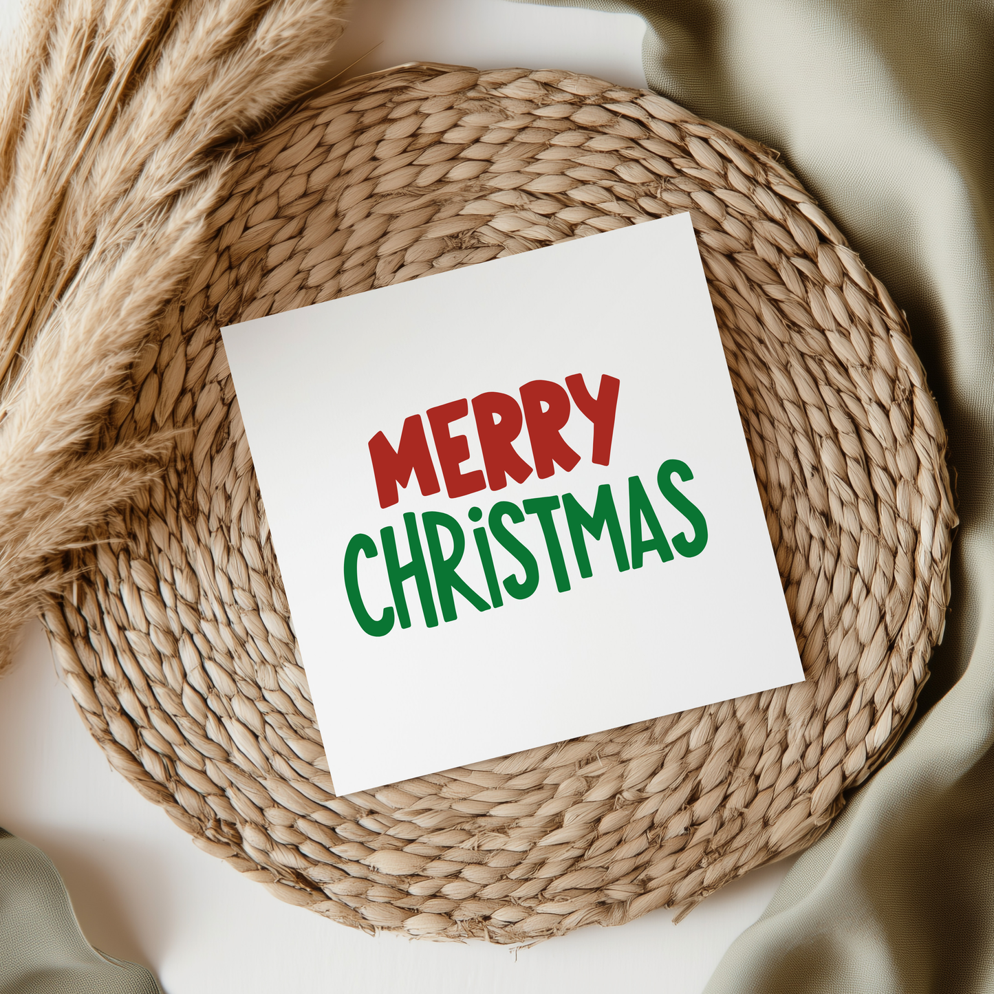 Merry Christmas (Red & Green) UVDTF Transfer