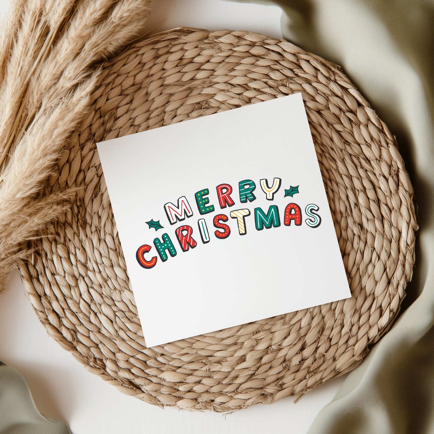 Merry Christmas Text UVDTF Transfer