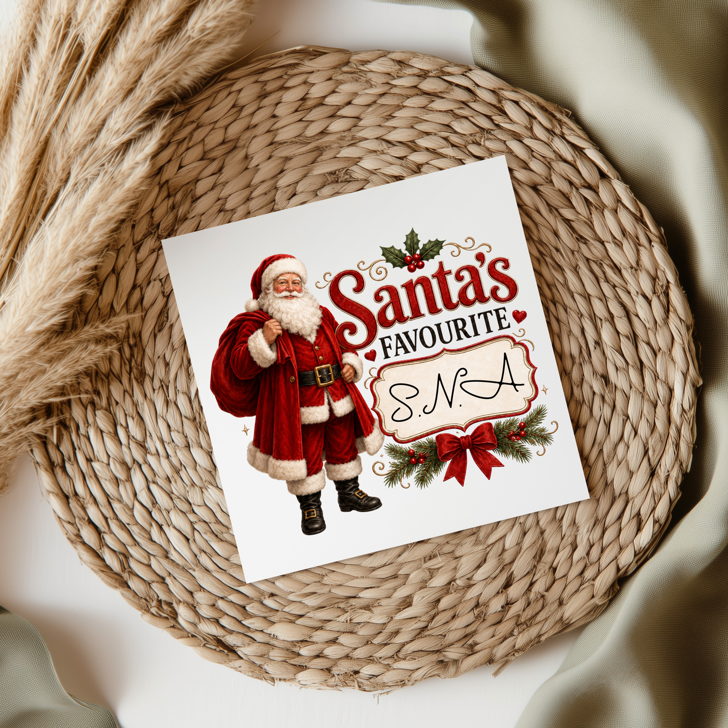 Santa's Favourite SNA UVDTF Transfer