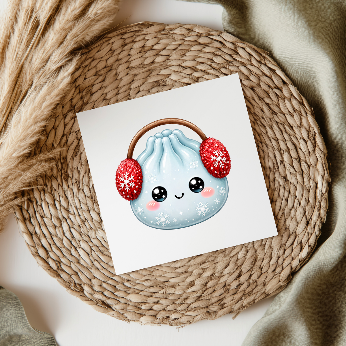 Ear Muff Christmas Squishy UVDTF Transfer
