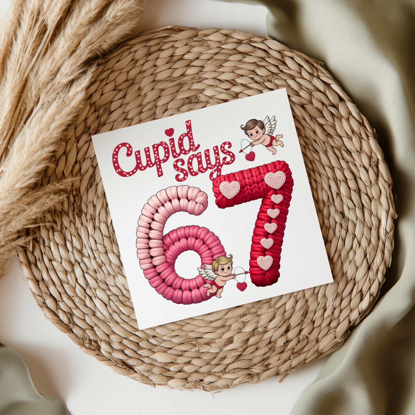 Cupid Says 6-7 UV DTF Decal