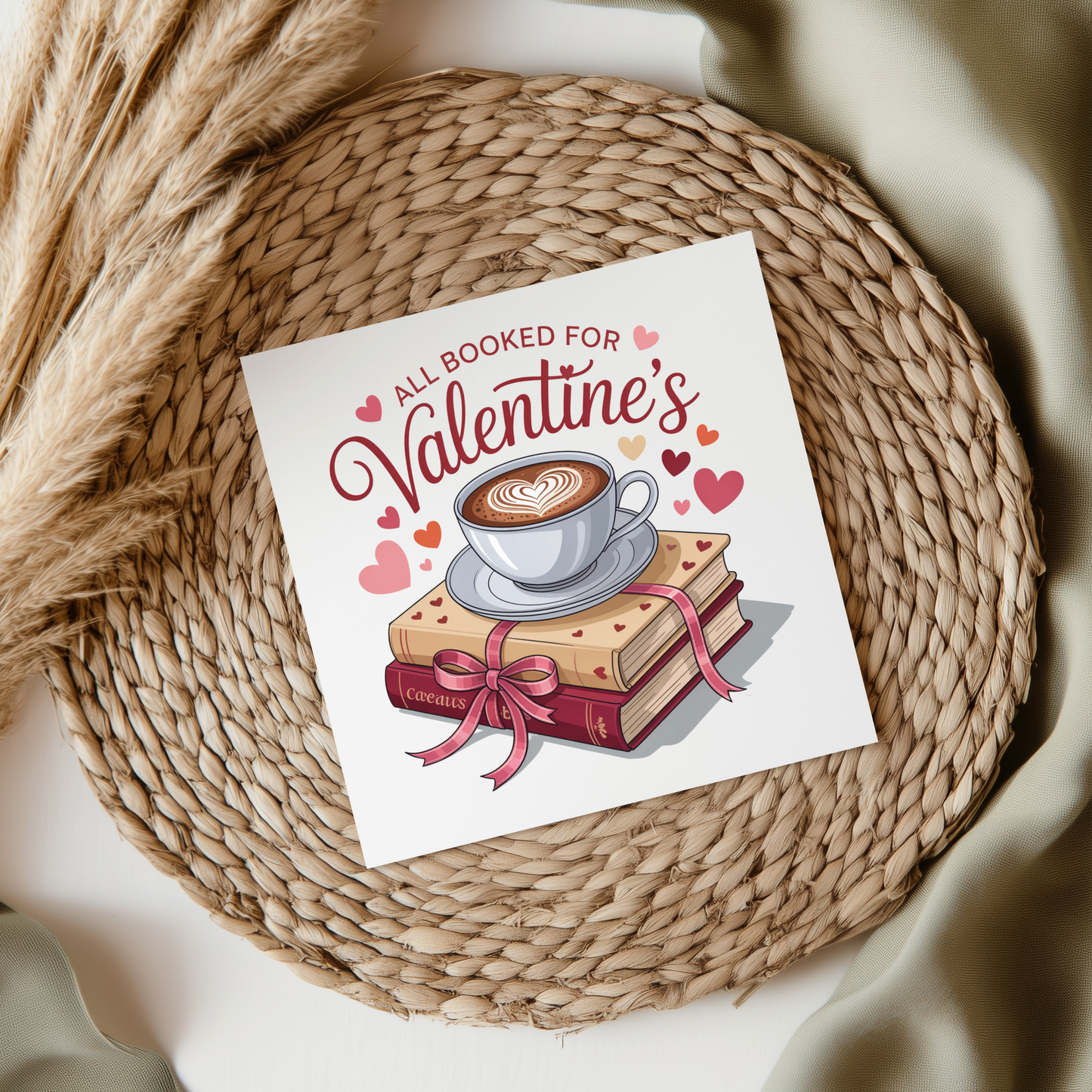 All Booked For Valentine's UV DTF Decal