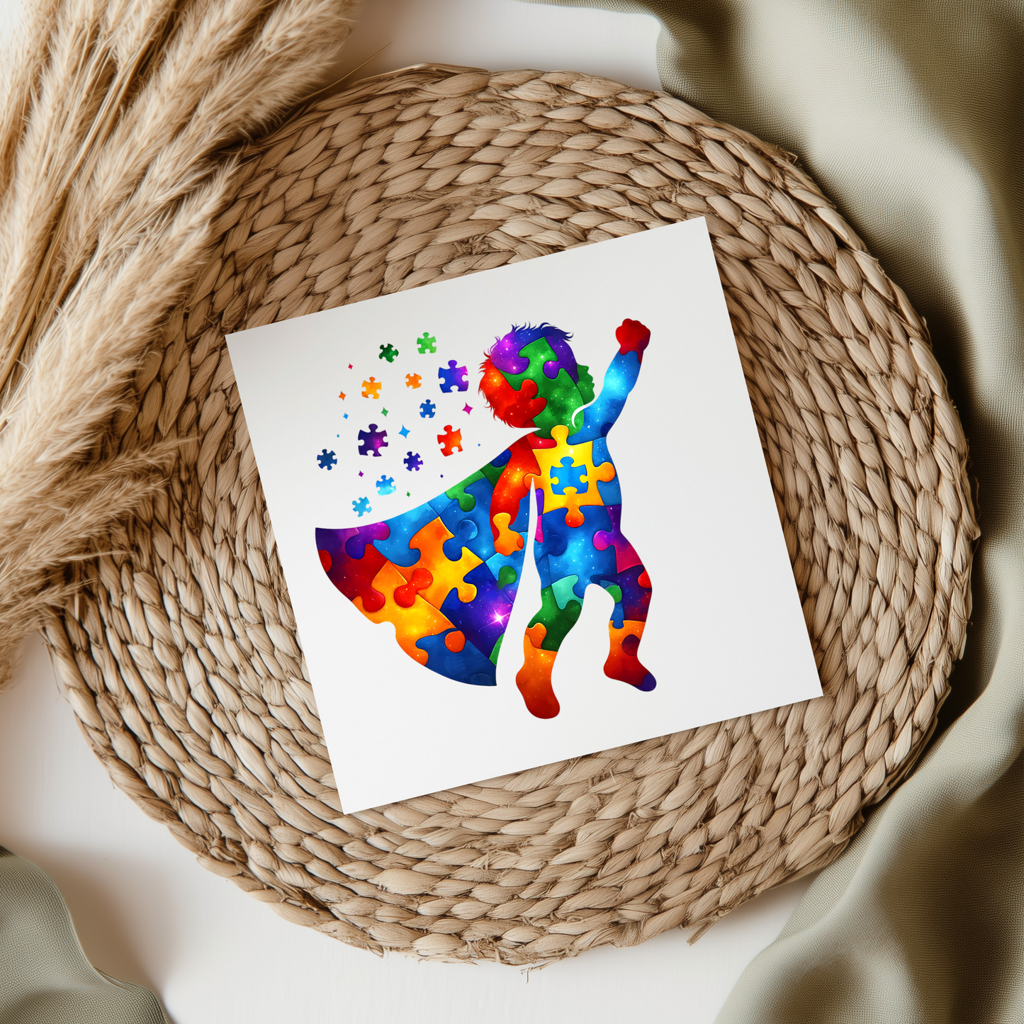 Autism Superhero Boy/Girl UV DTF