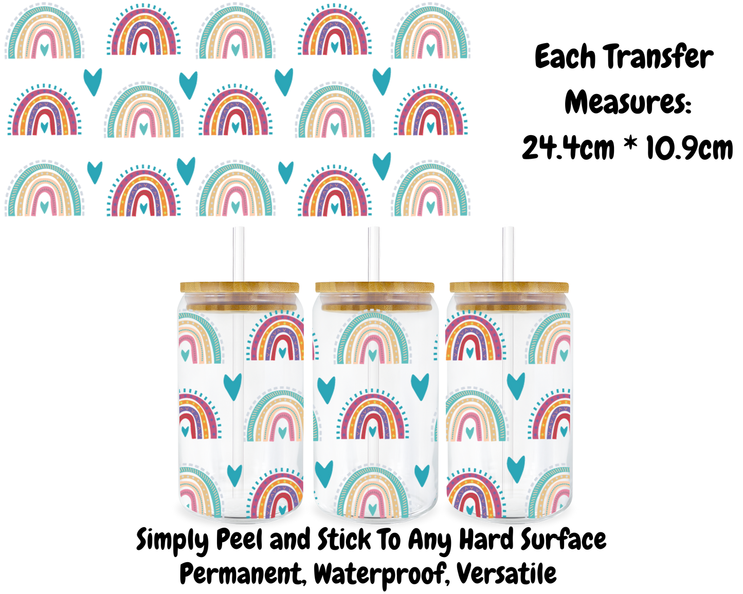 Rainbows - 16oz UV DTF Transfer
