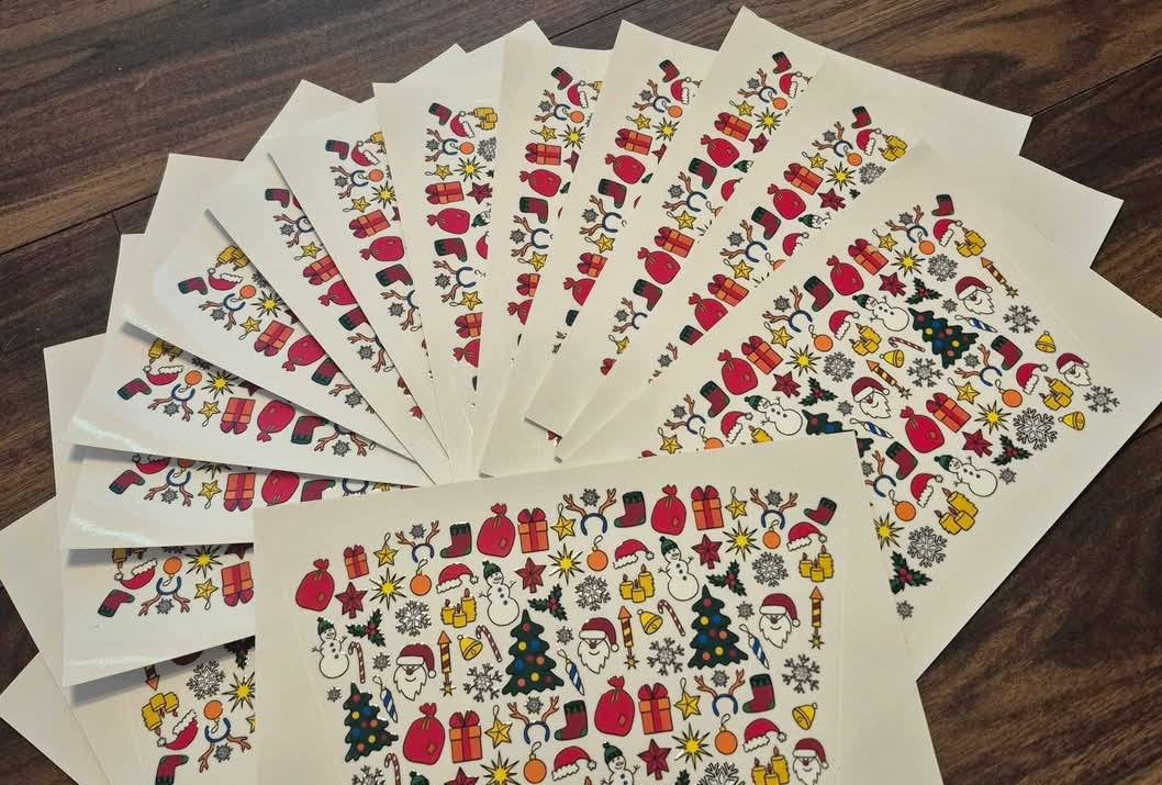 Bundle of 15 Large Christmas UV DTF Prints