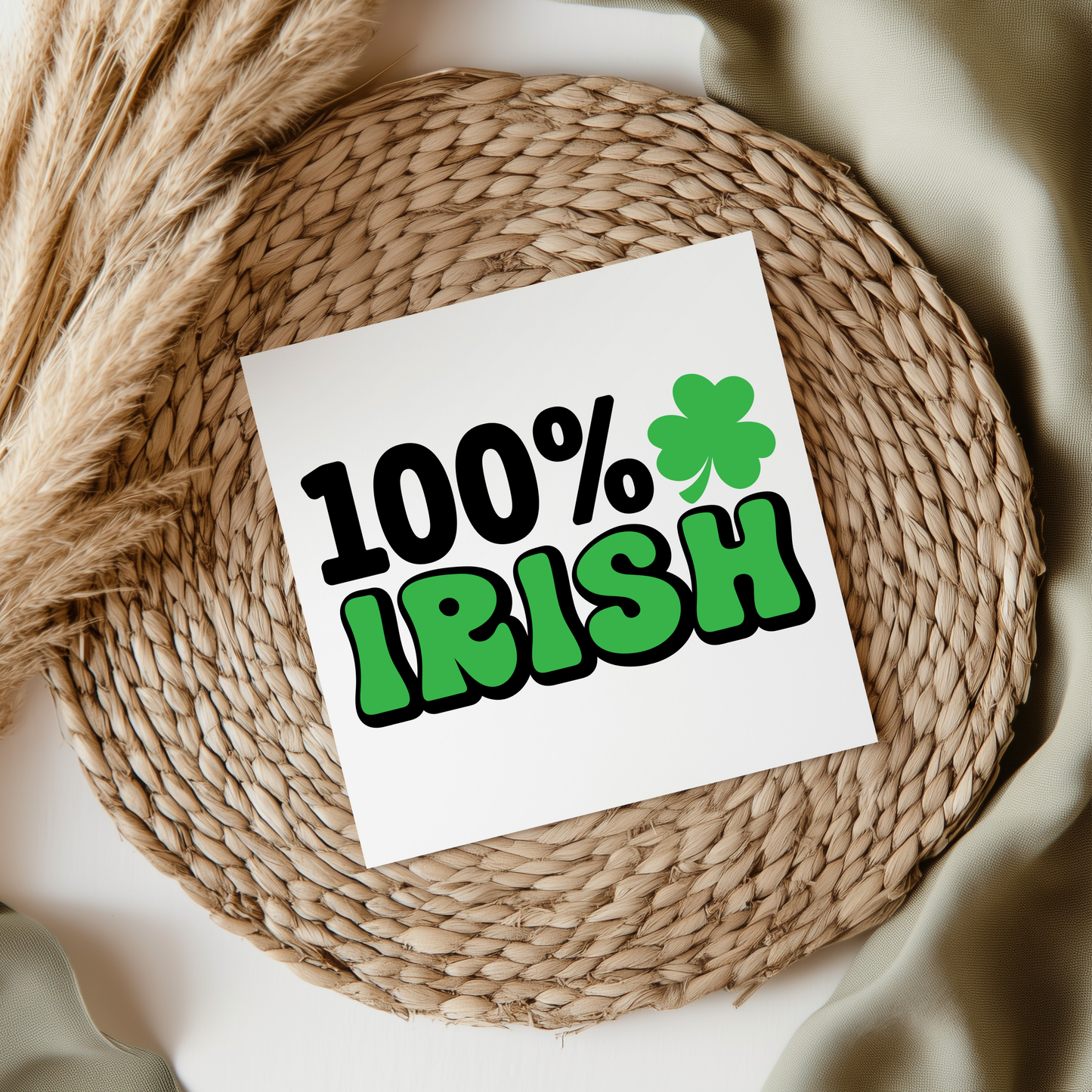 100% Irish UV DTF Decal