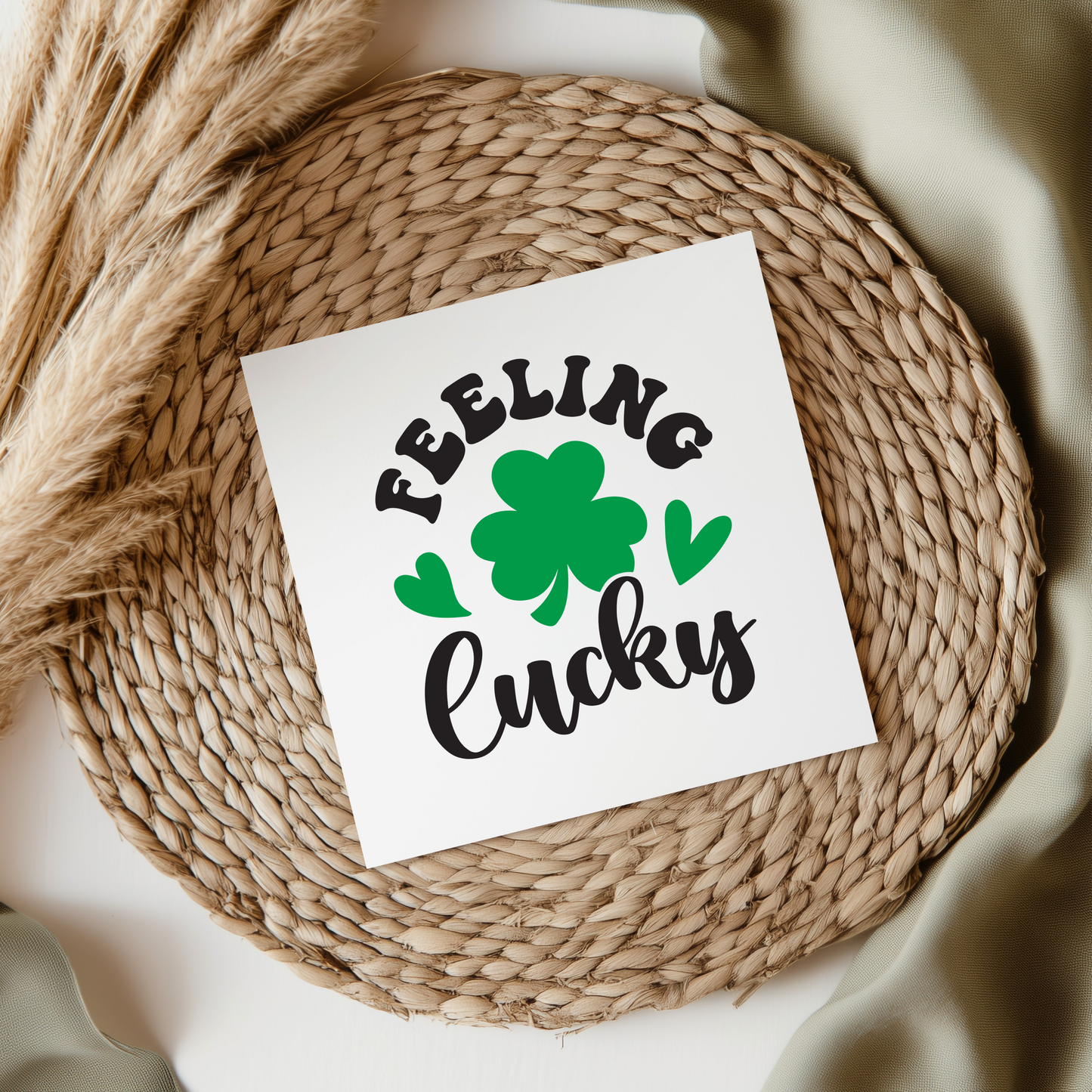 Feeling Lucky Shamrock UV DTF Decal