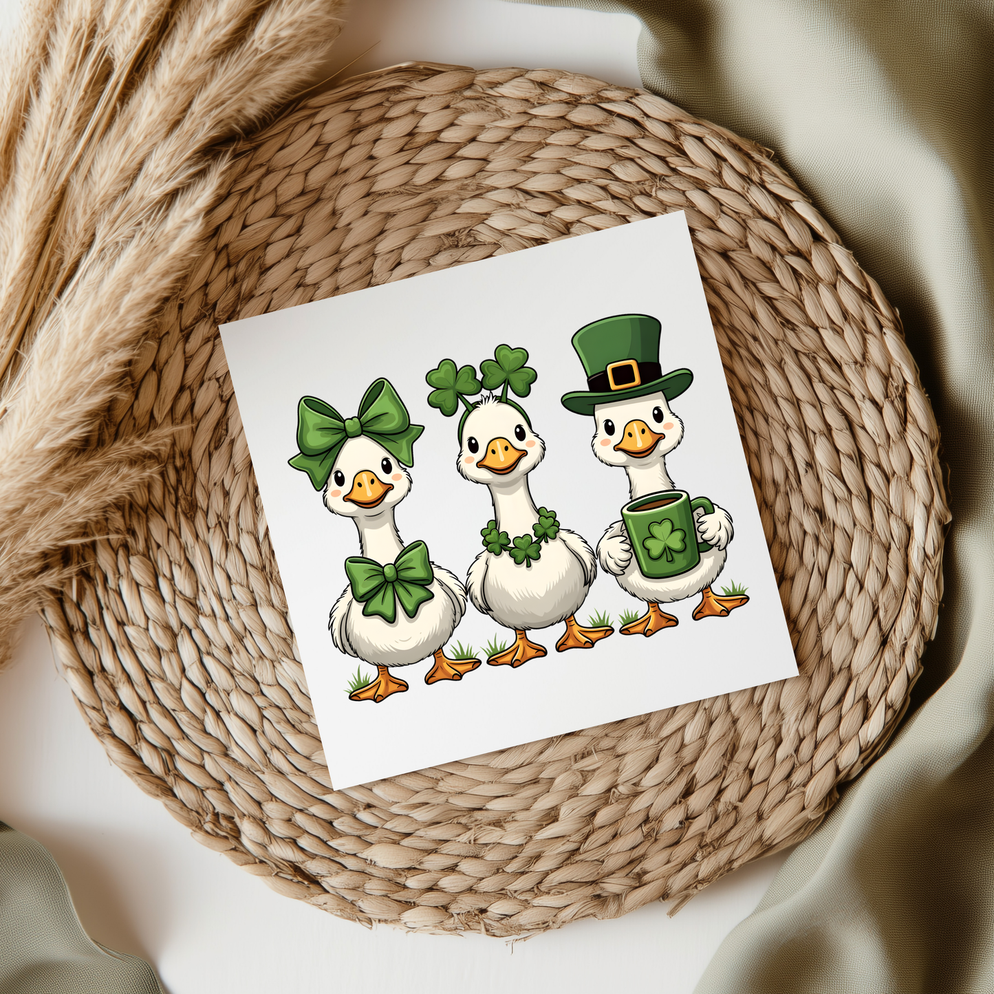 St. Patrick's Day Geese UV DTF Decal