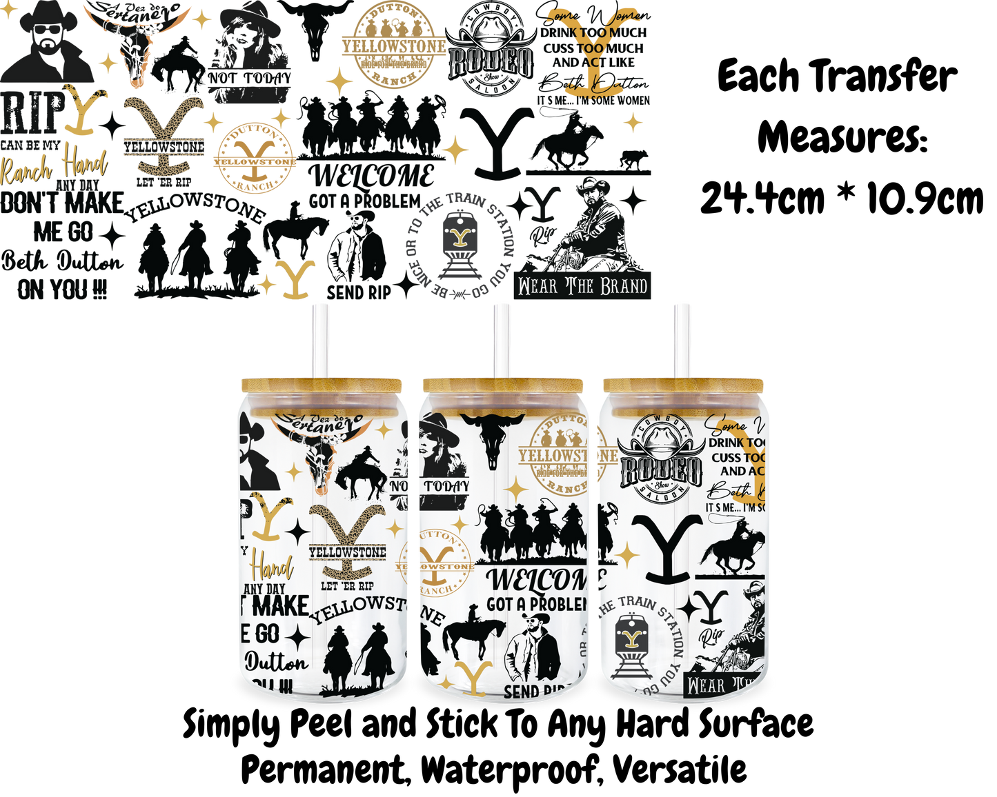 Yellowstone - 16oz UV DTF Transfer