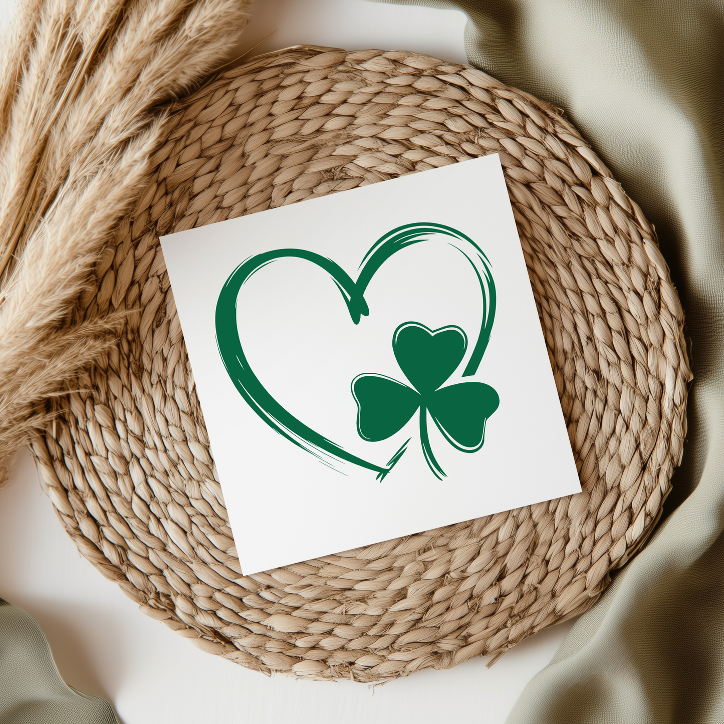 Shamrock Heart UV DTF Decal
