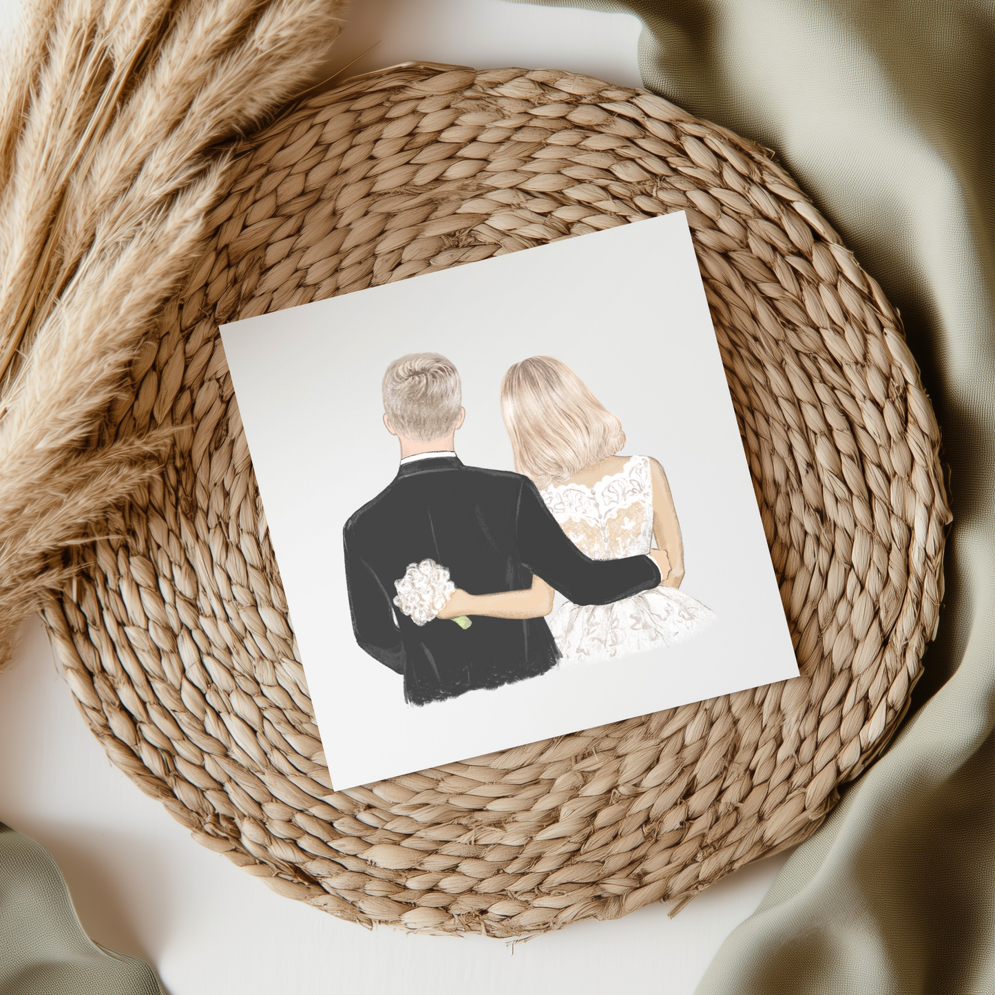 Blonde Bride & Groom UVDTF Transfer