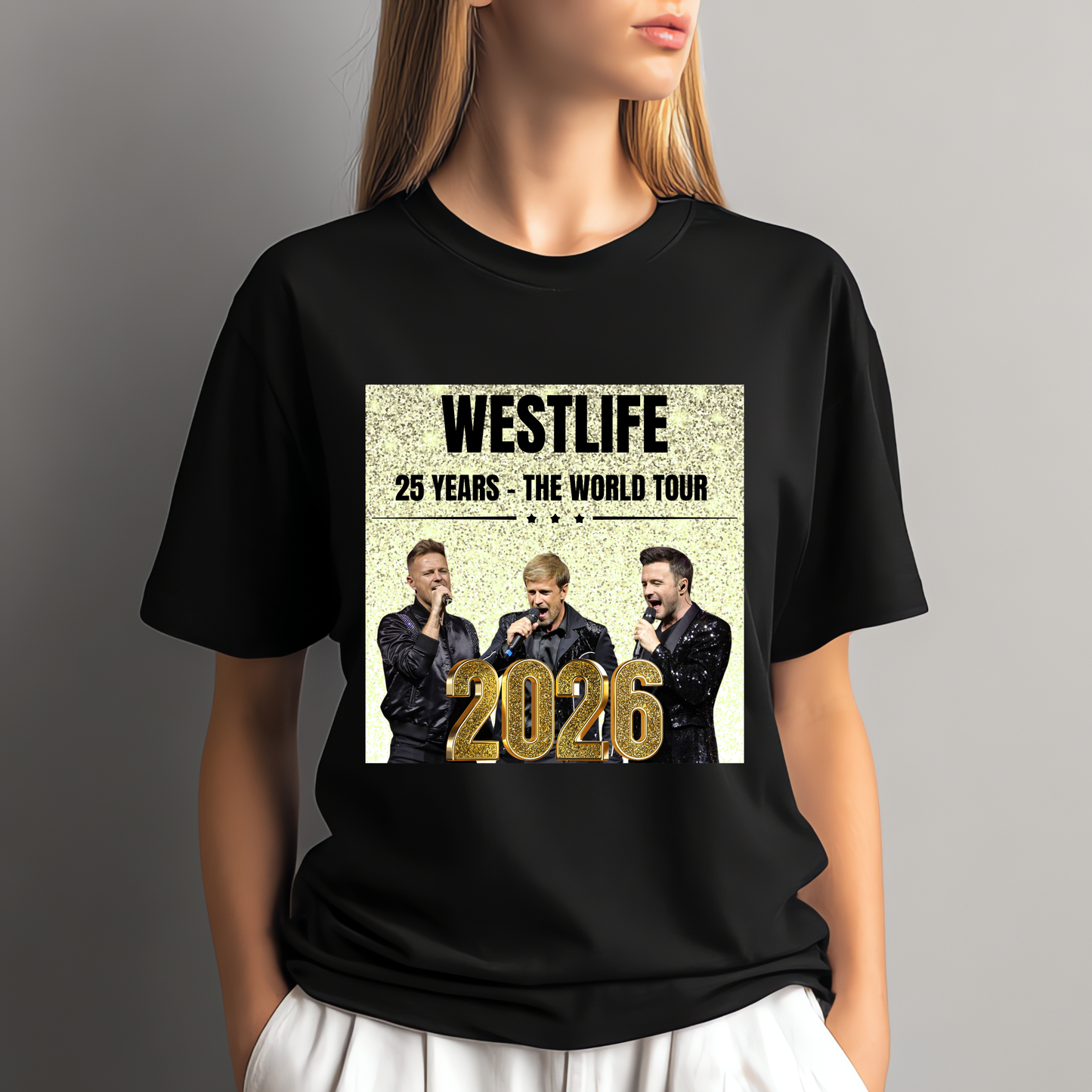 Westlife Gold Design DTF Design (For Fabric)