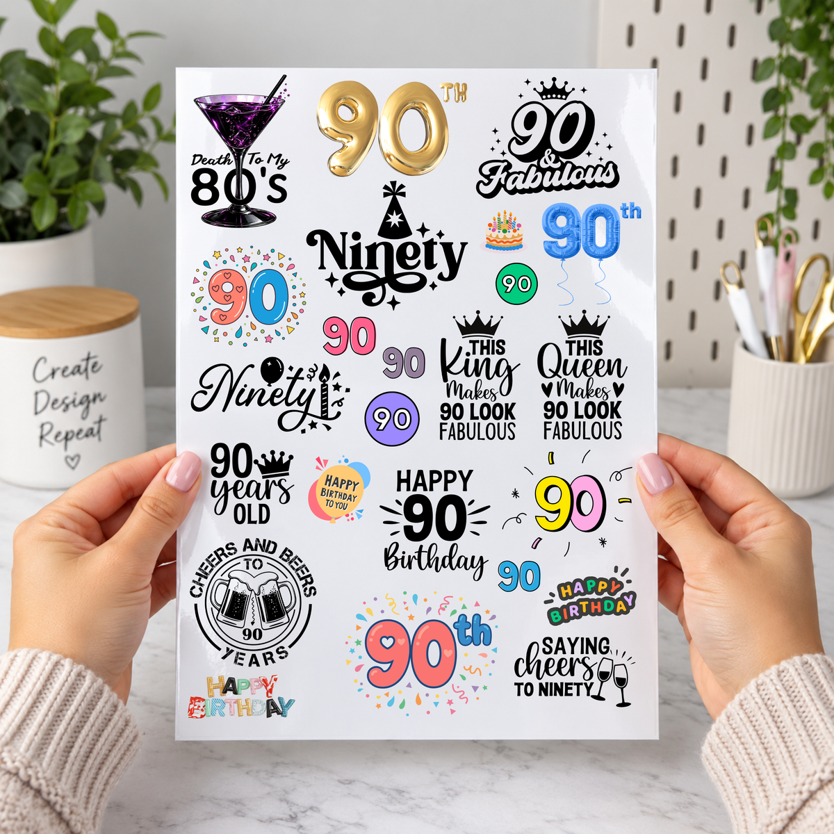 A4 Milestone Birthdays UVDTF Sheet