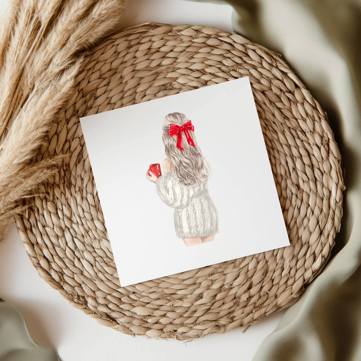 Girl With Red Bow UVDTF Transfer