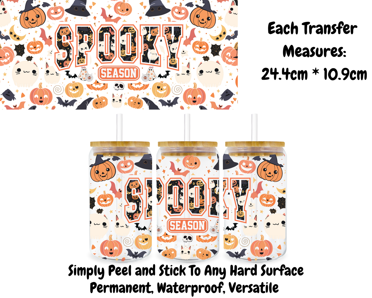 Spooky Season - 16oz UV DTF Transfer