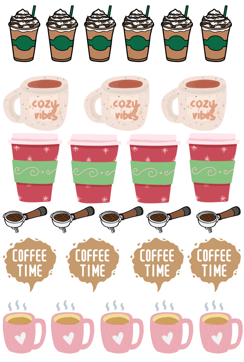 Coffee - 13.5*20cm UV DTF Sheet