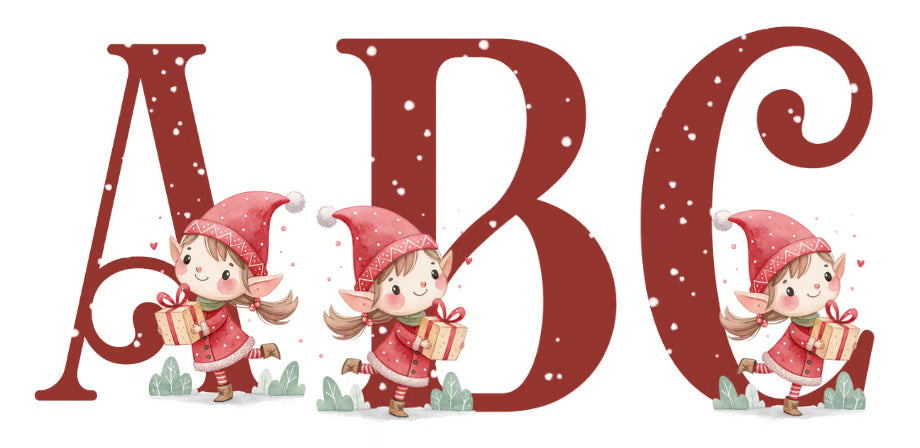 DIGITAL FILE - Girl Elf Alphabet