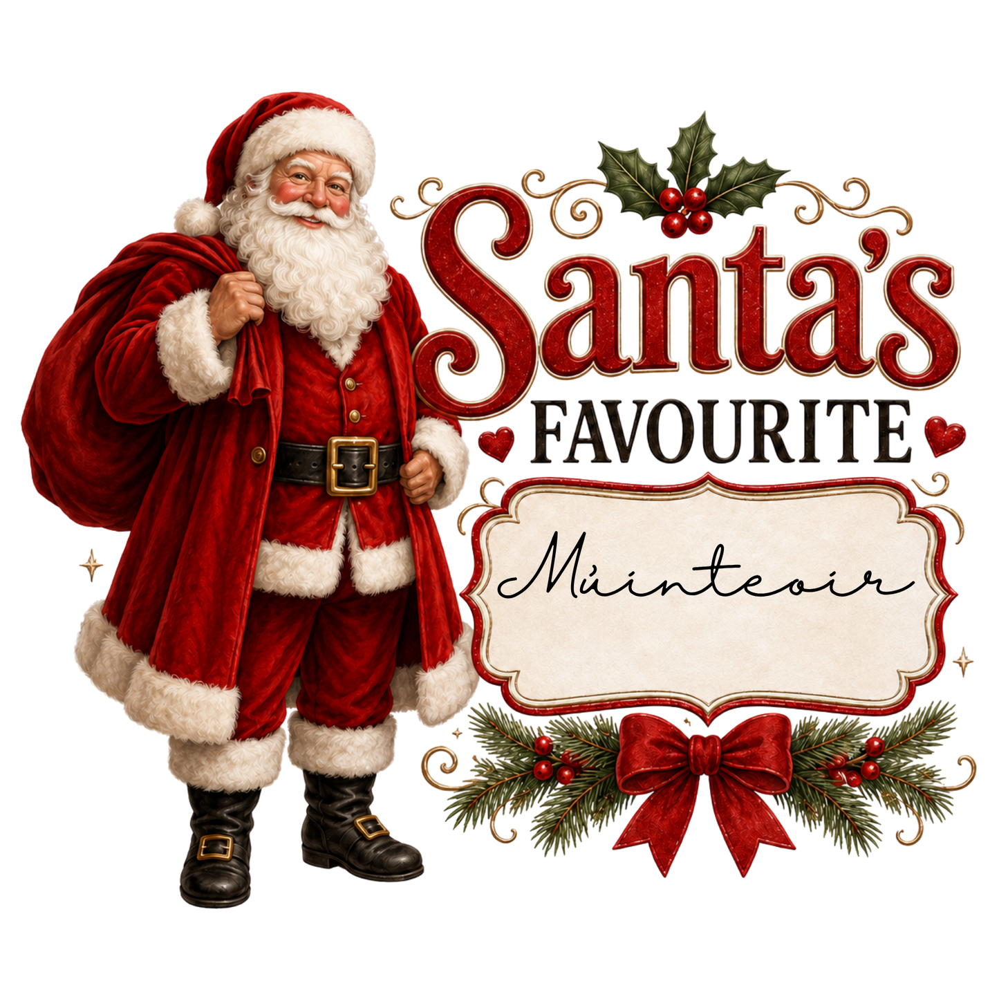 Santa's Favourite Múinteoir UVDTF Transfer